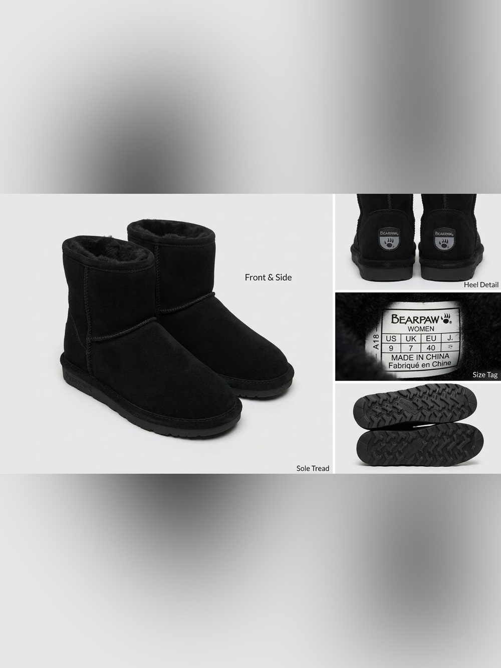 Cozy Girl Aesthetic BEARPAW Black Suede Boots (Size 9) | Pristine Condition